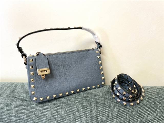 Blue studded crossbody supplier sample
